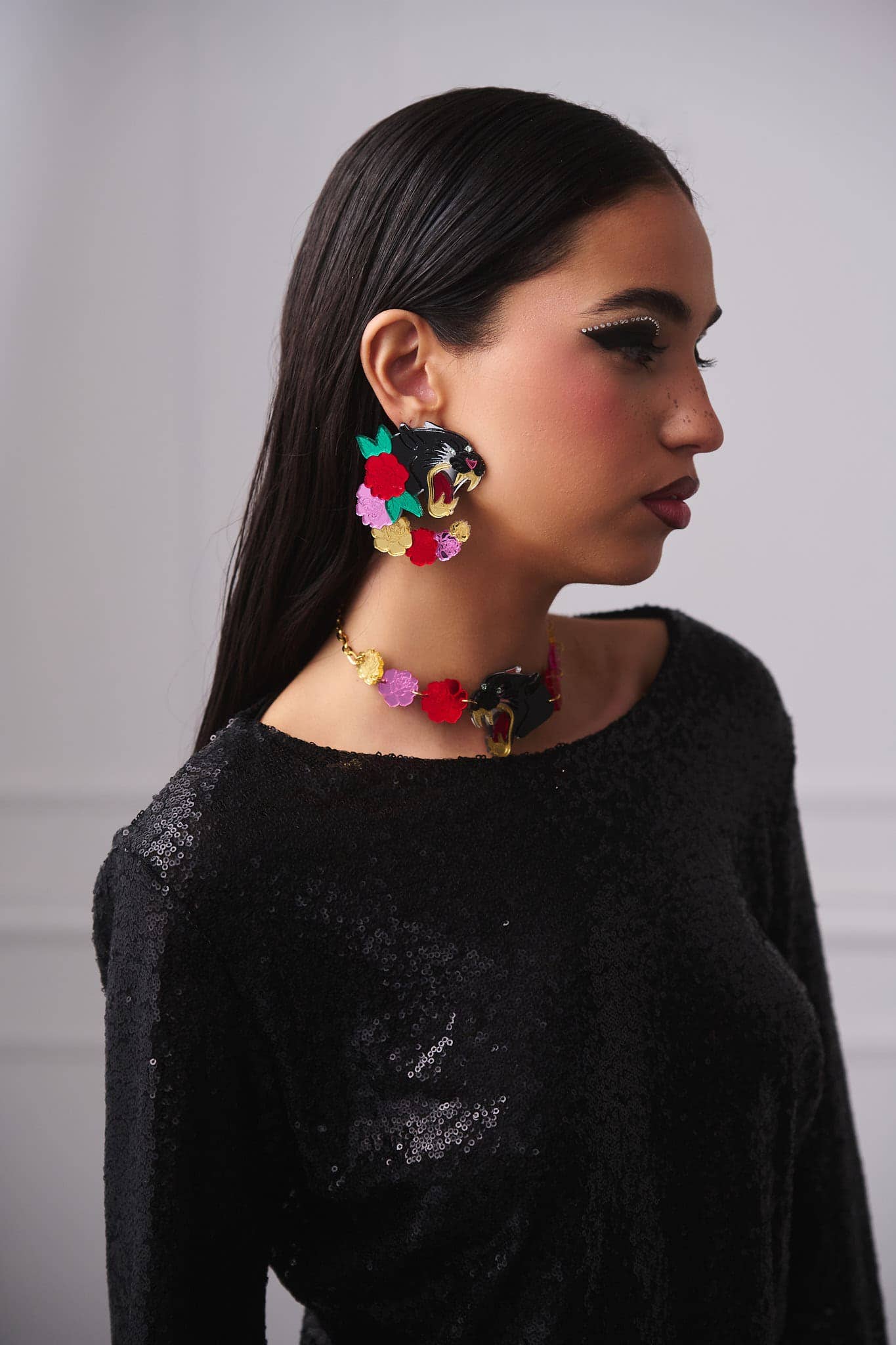 Collier Panthère  noir
