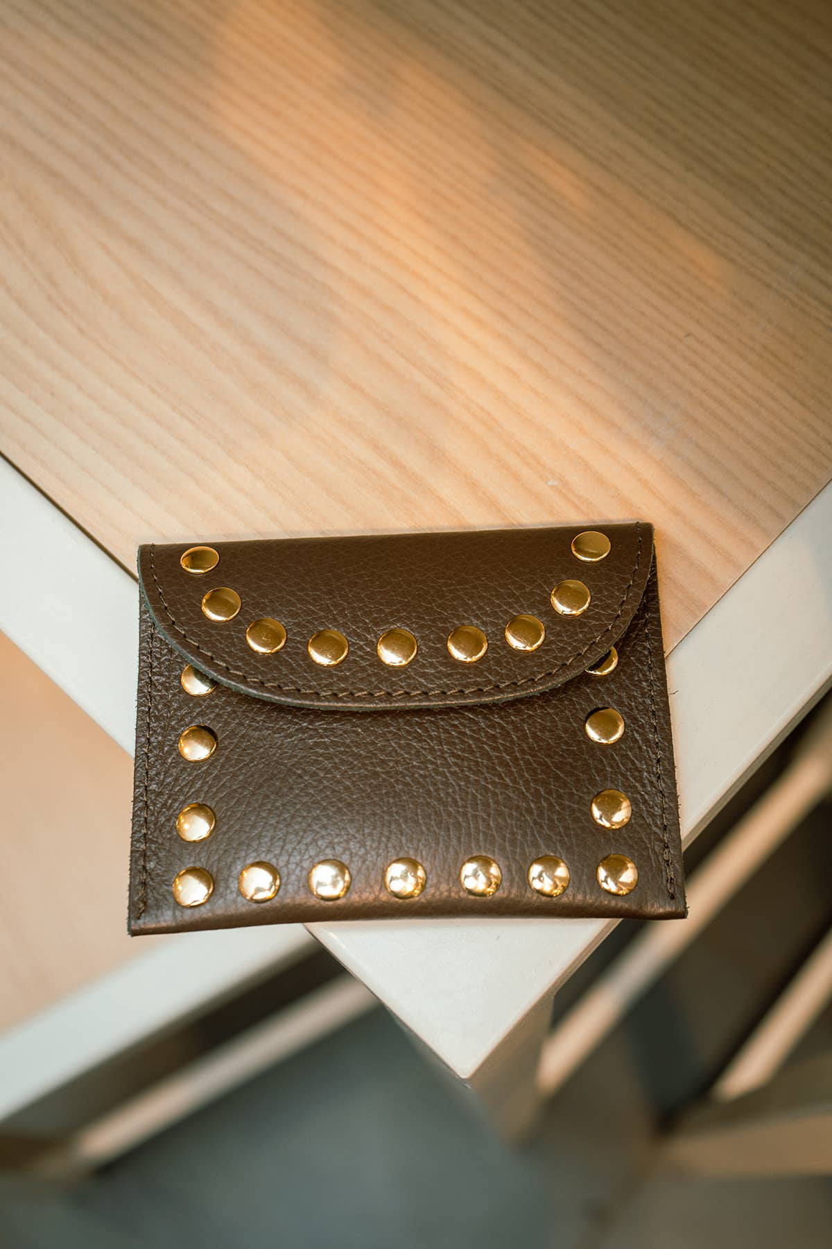 Porte-monnaie, cuir Petite Maroquinerie LEINA Chocolat