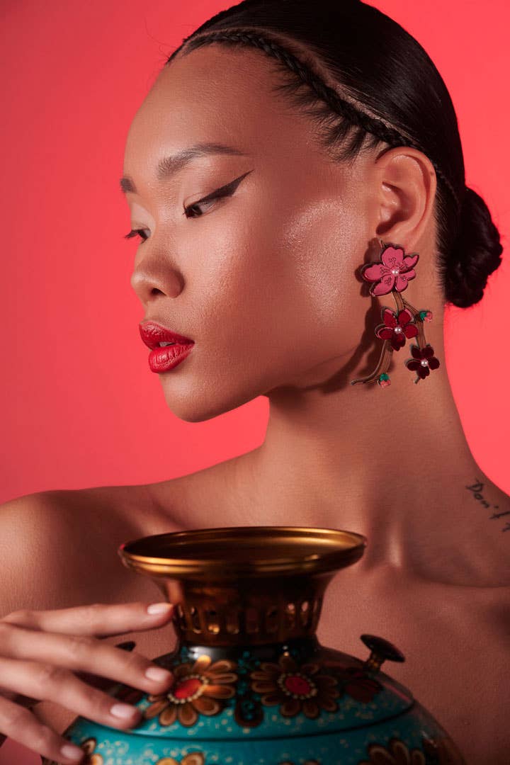 Boucles d’oreilles Fleur de cerisier