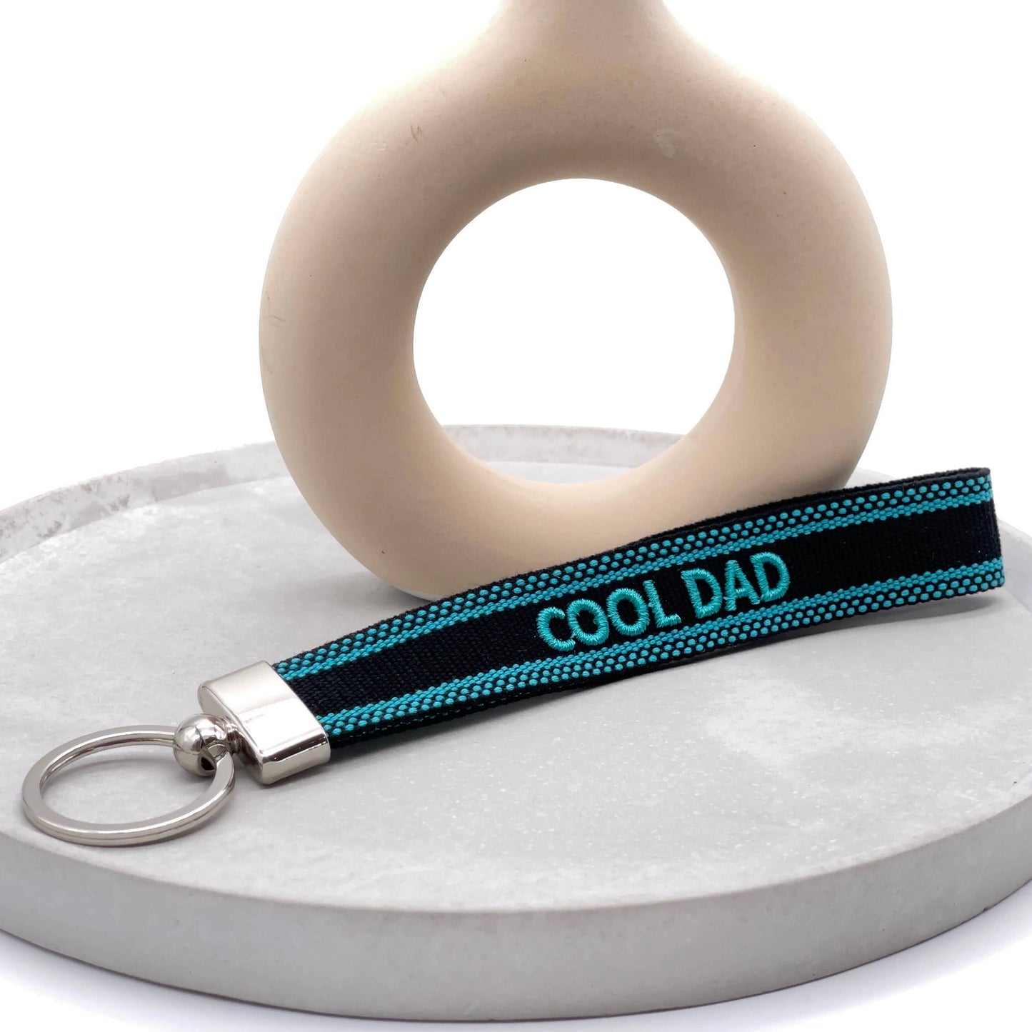 Porte-clés COOL DAD, tissé et brodé