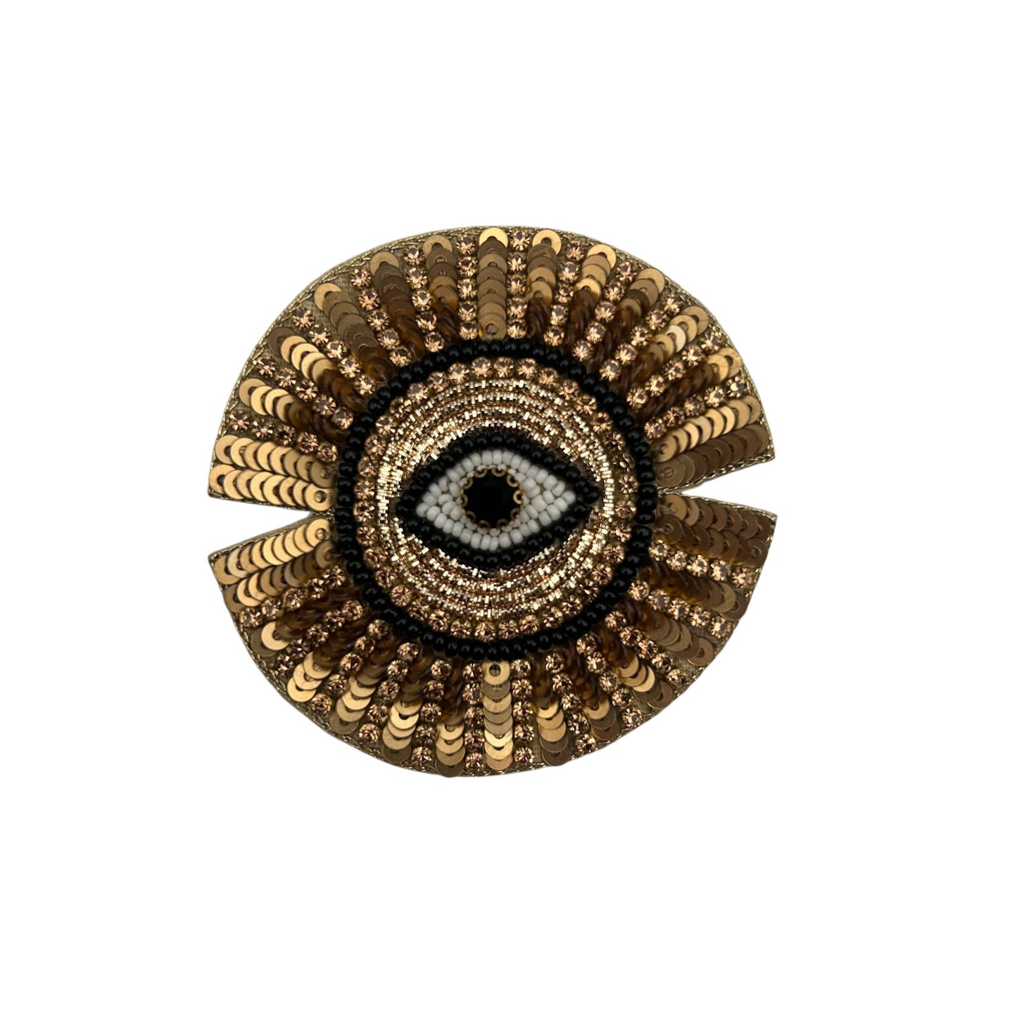 Broche brodée Œil de rayon de soleil