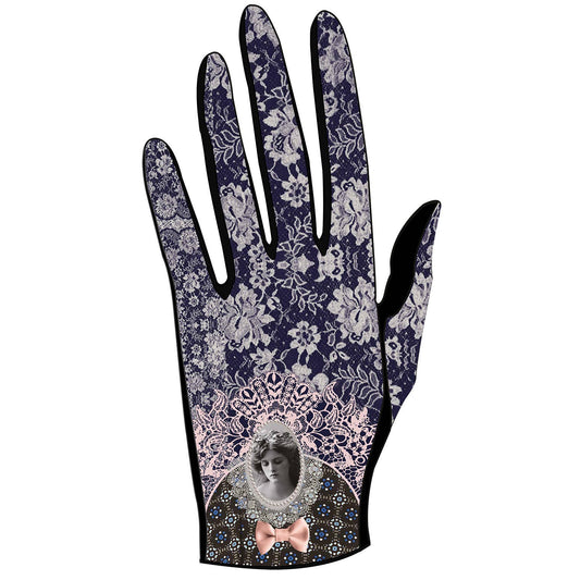 Gants avec empiècements cuir GLADYS: M – photo principale – Miss Cappuccino