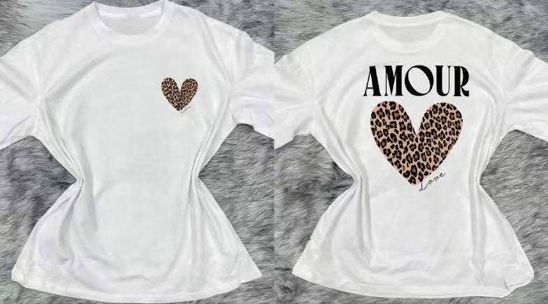 T Shirt Coton AMOUR Imprimé Tendance Qualité Premium