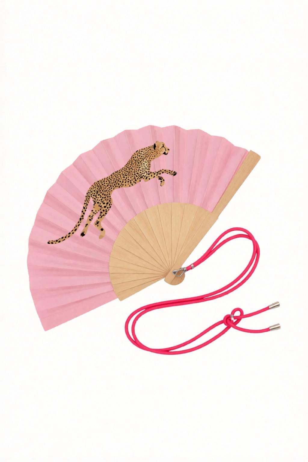 Eventail avec bandoulière - Léopard Rose: Default Title