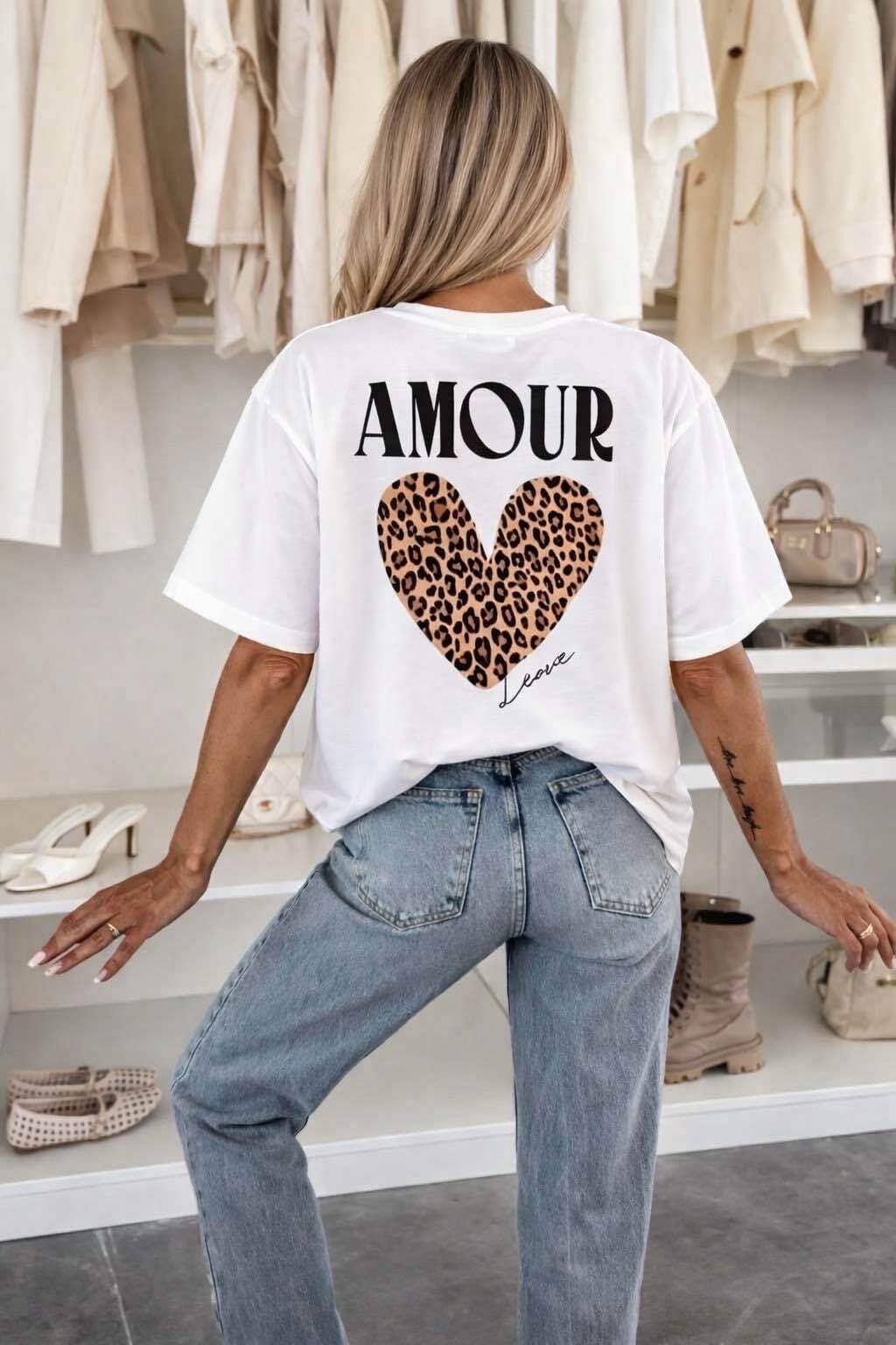 T Shirt Coton AMOUR Imprimé Tendance Qualité Premium