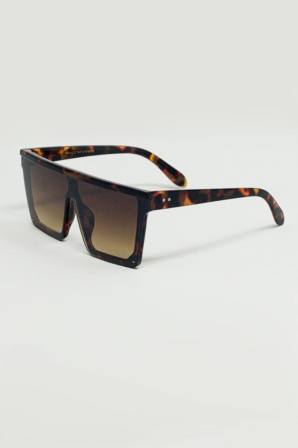 Lunettes de soleil style années 70 en marron: Marron / Taille unique