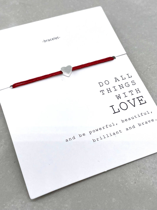 BRACELET MINI, porte-bonheur Minimaliste ROUGE