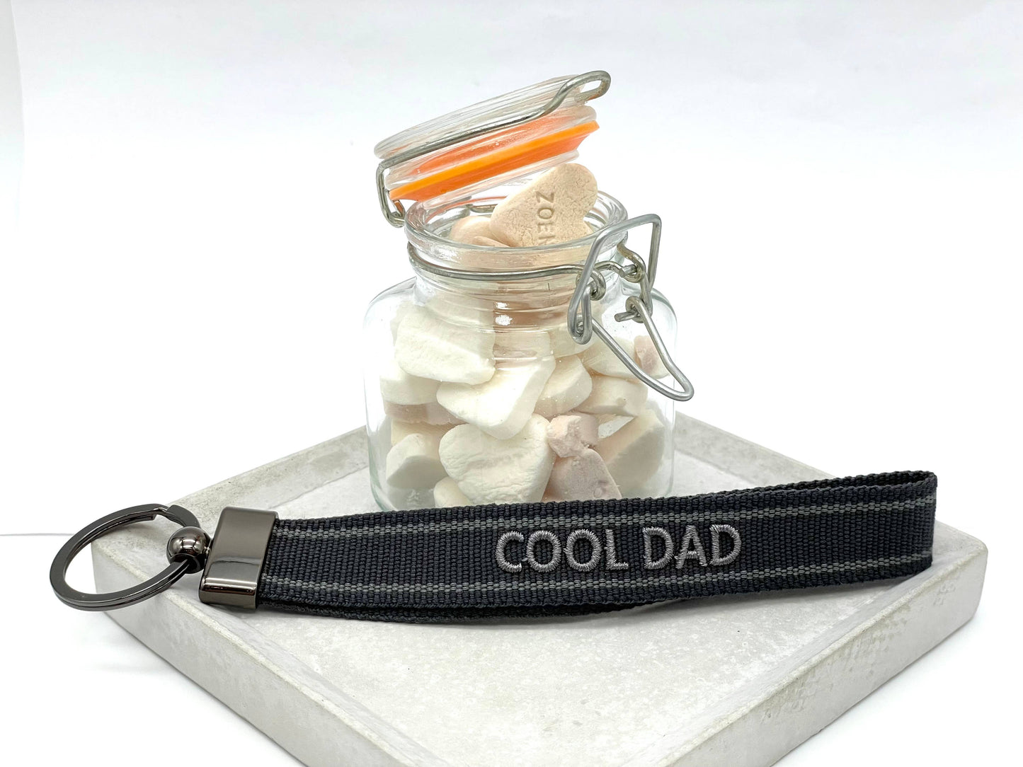 Porte-clés brodé tissé COOL DAD
