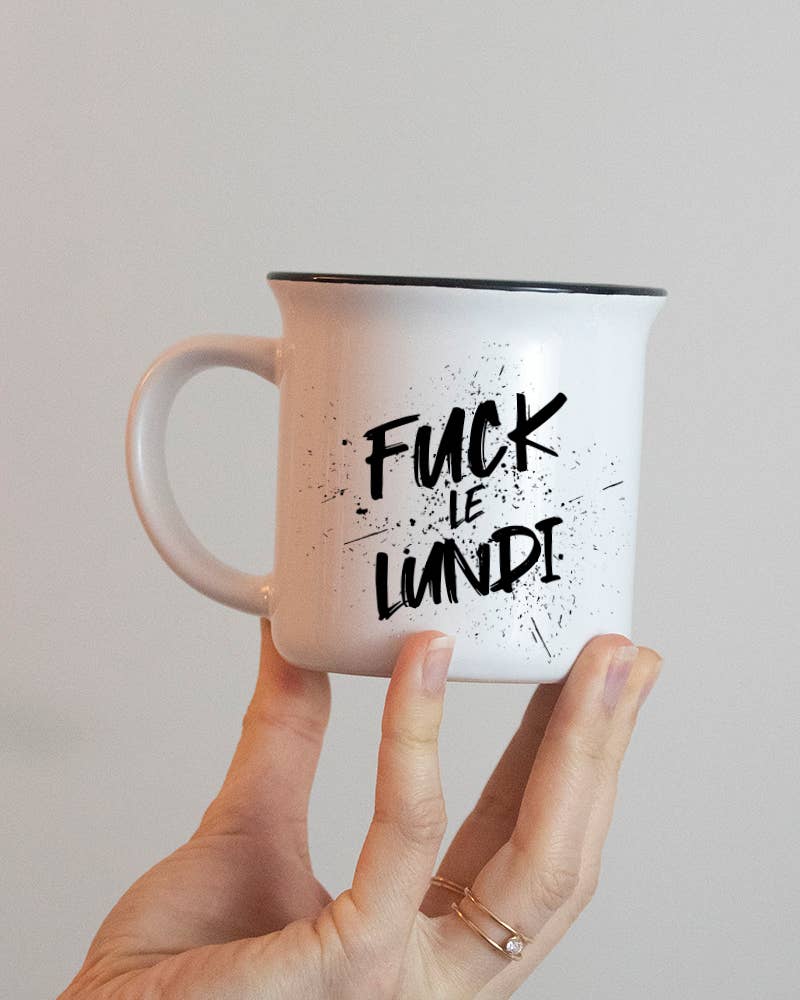 Mug humour Fuck le lundi en céramique – cadeau original café