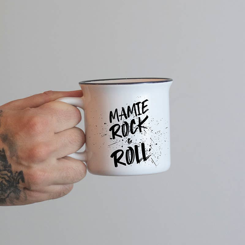 Mug Mamie Rock & Roll en céramique – cadeau fête des grands-mères