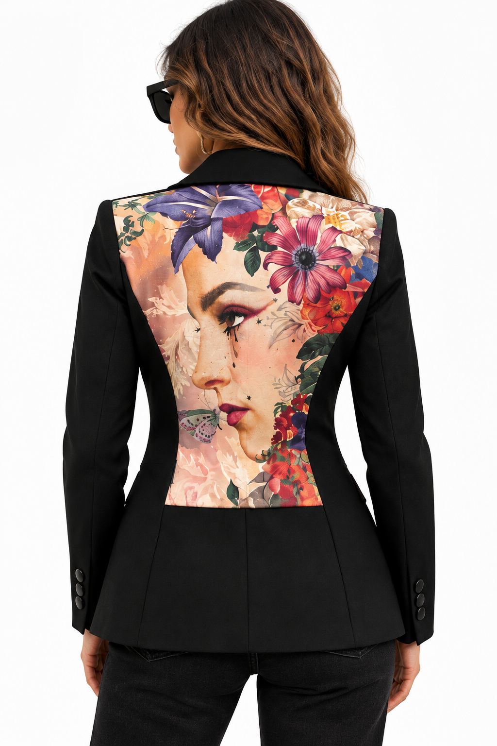 Veste de tailleur noire design Voglio Bene – Pièce unique